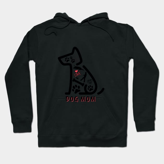 Dog Mom Hoodie by Rebecca Abraxas - Brilliant Possibili Tees